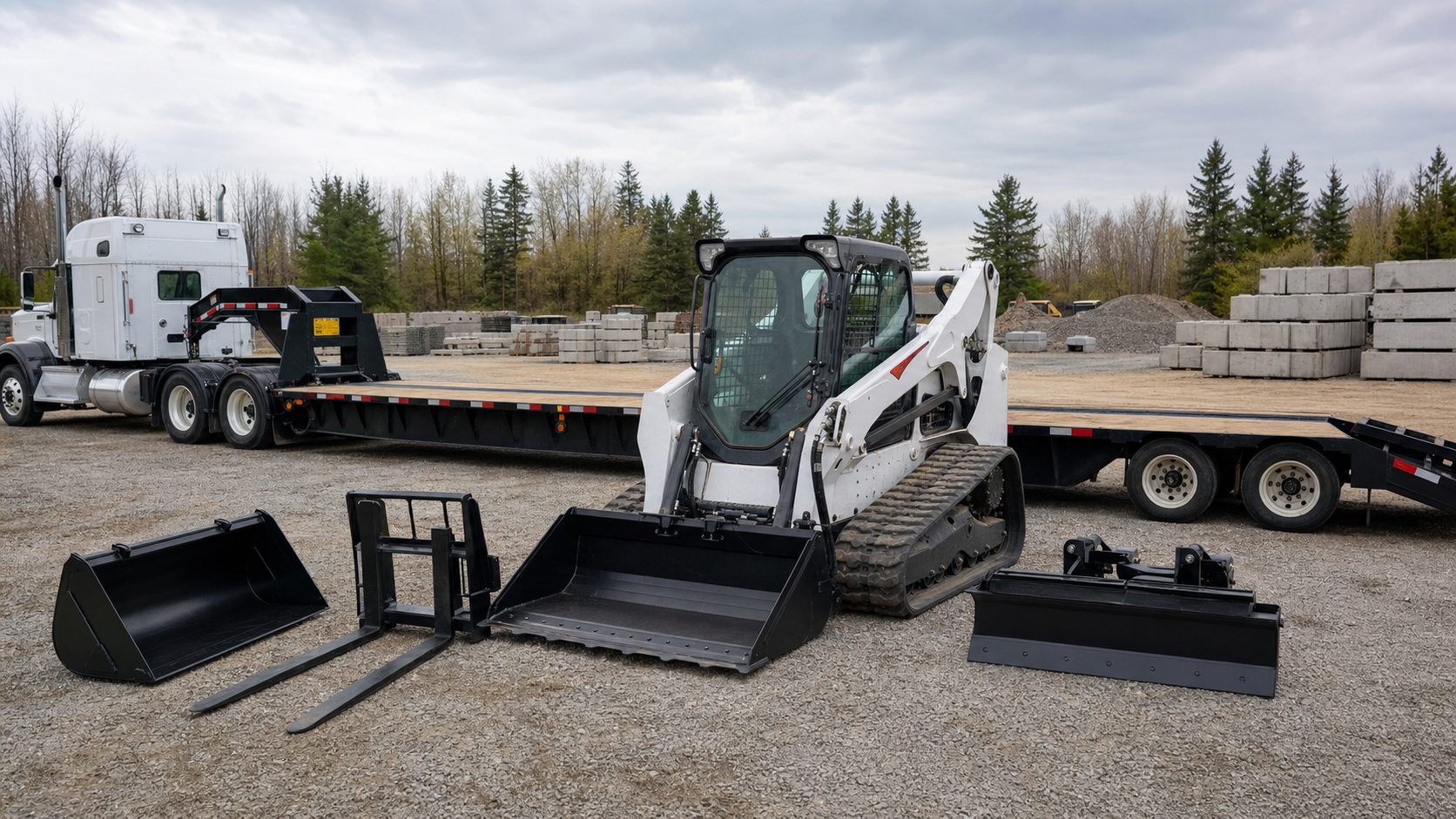 Loose attachments need handling details for equipment hauling transport planning.