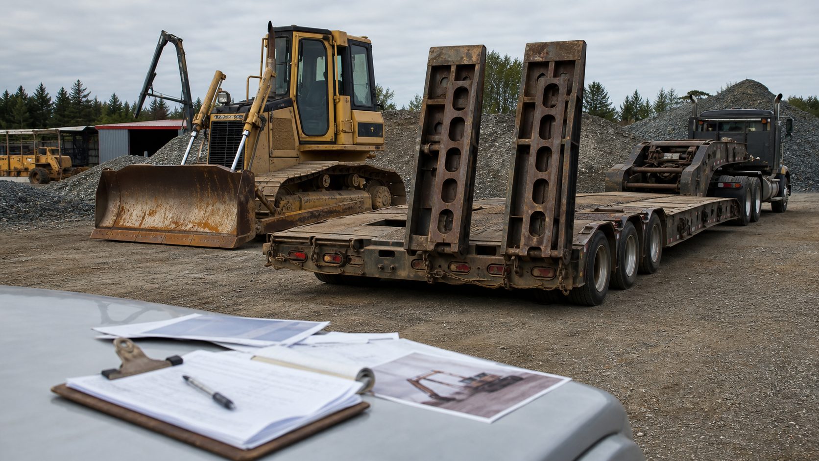 The load details that start a practical heavy equipment hauling quote for equipment hauling transport planning.