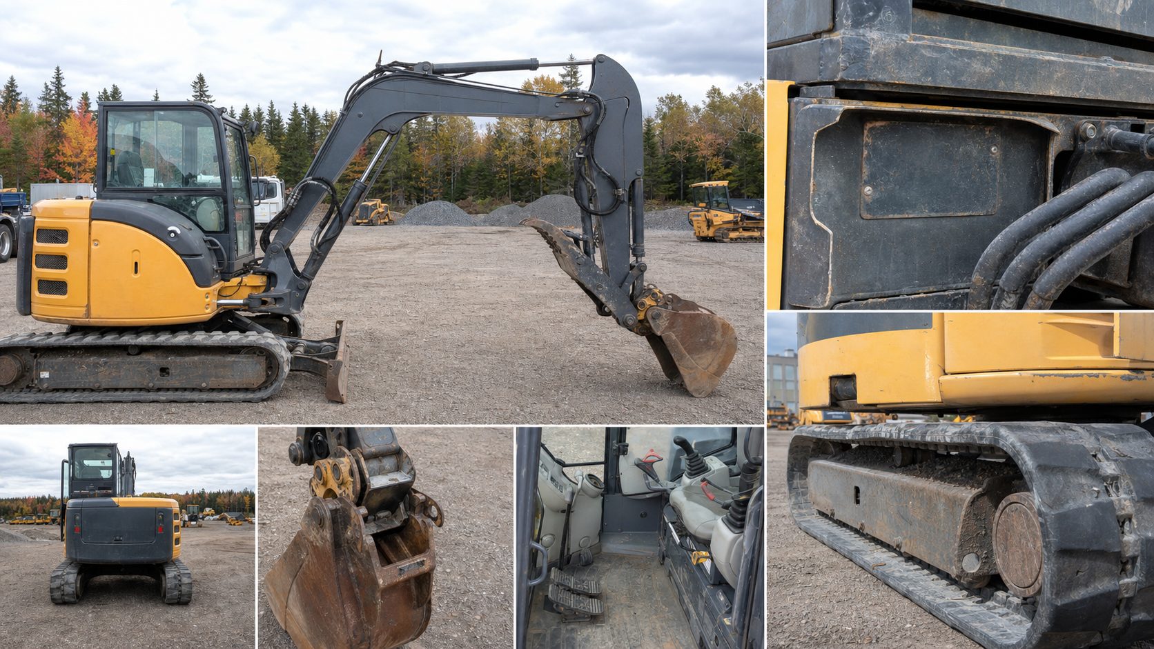 Equipment views that show size, attachments, and condition for quote preparation transport planning.