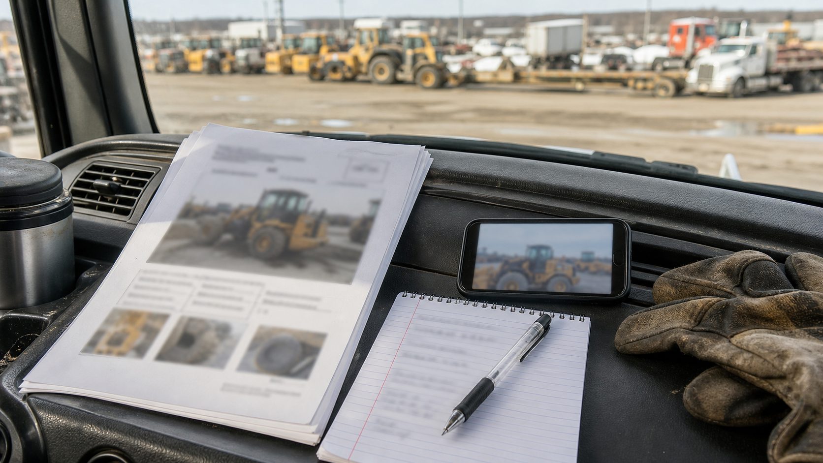 Auction listing details paired with current pickup context for quote preparation transport planning.