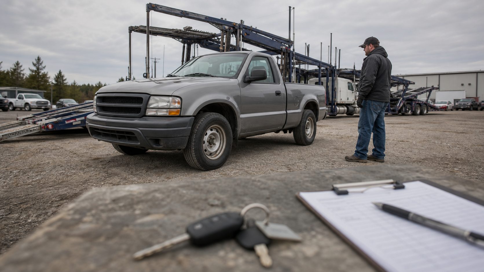 A practical pre-load condition check before vehicle transport for vehicle transport transport planning.