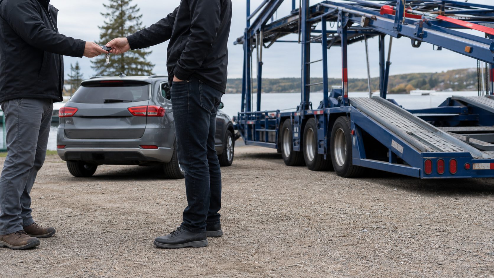 Contact, keys, and release coordination before pickup for vehicle transport transport planning.